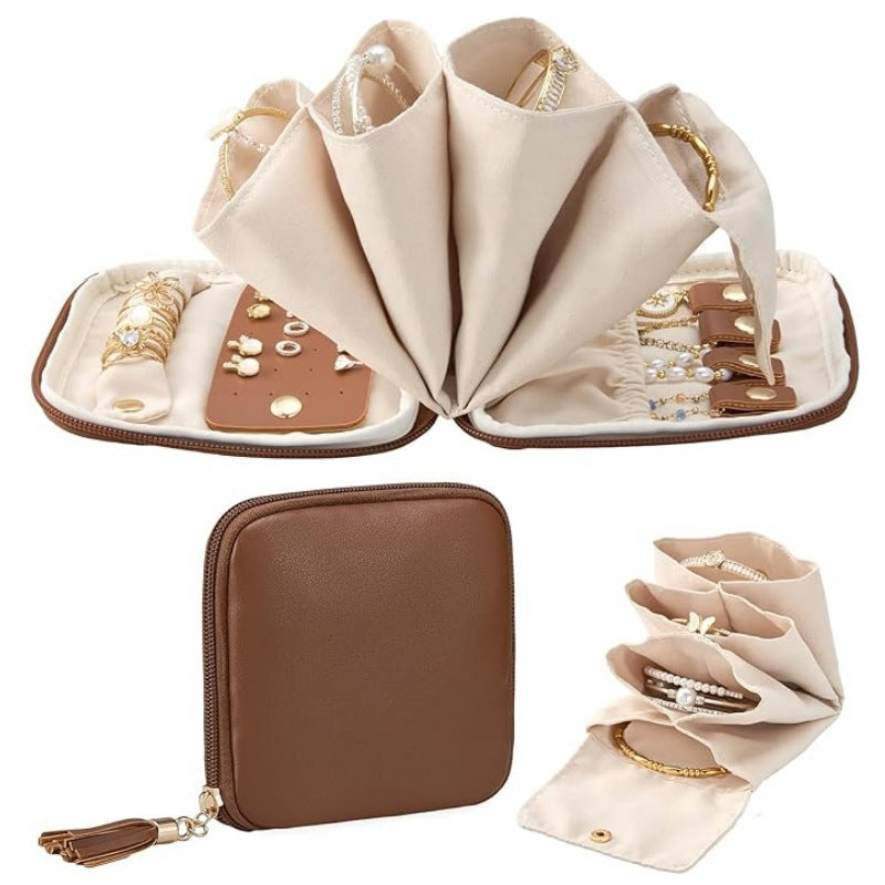 Jewelry Organizer Bag with Multifunctional Interior Layout Kalsten
