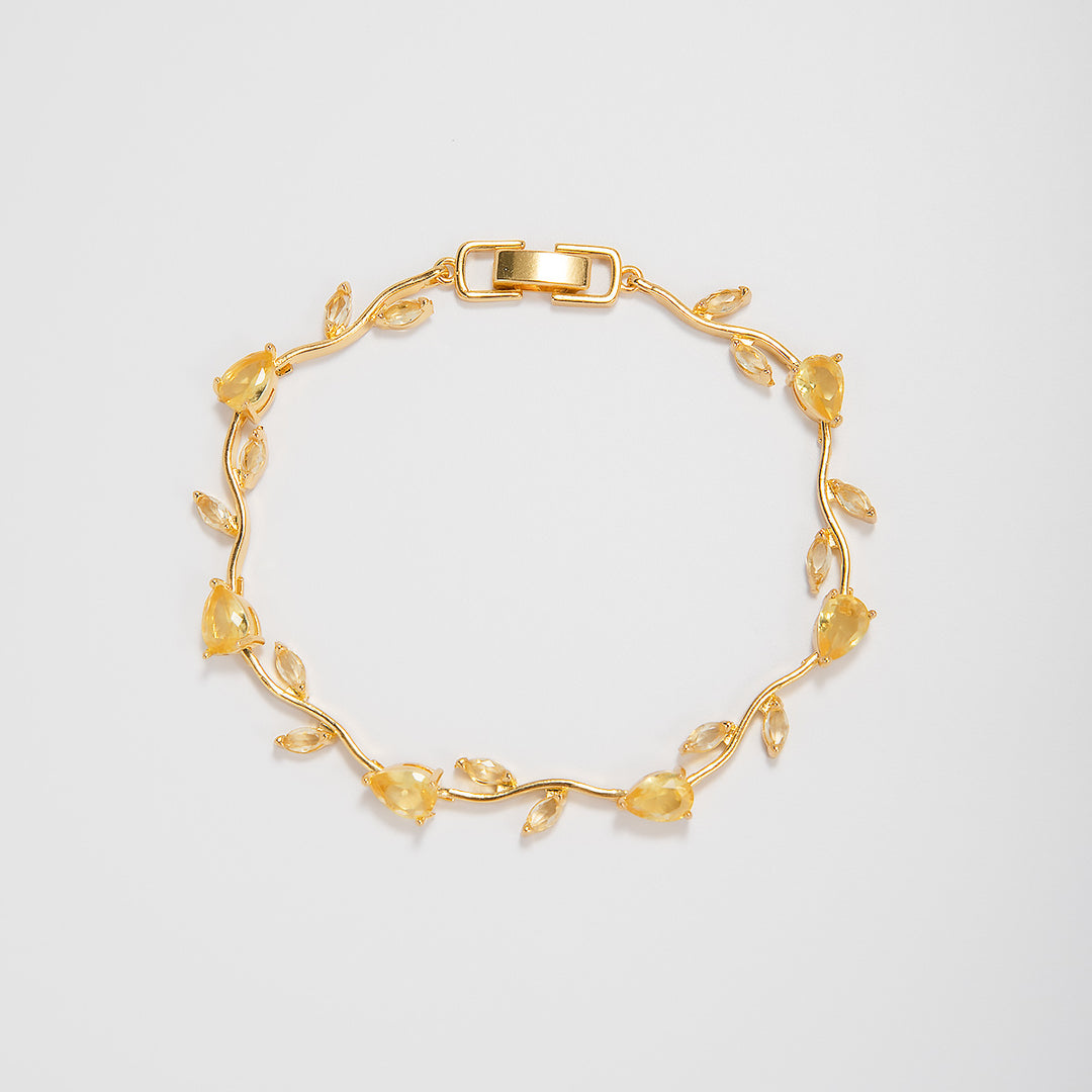 Elegant Floral Design Statement Bracelet Kalsten