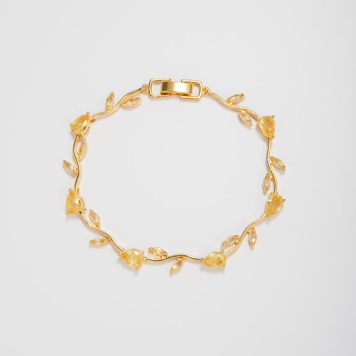 Elegant Floral Design Statement Bracelet Kalsten