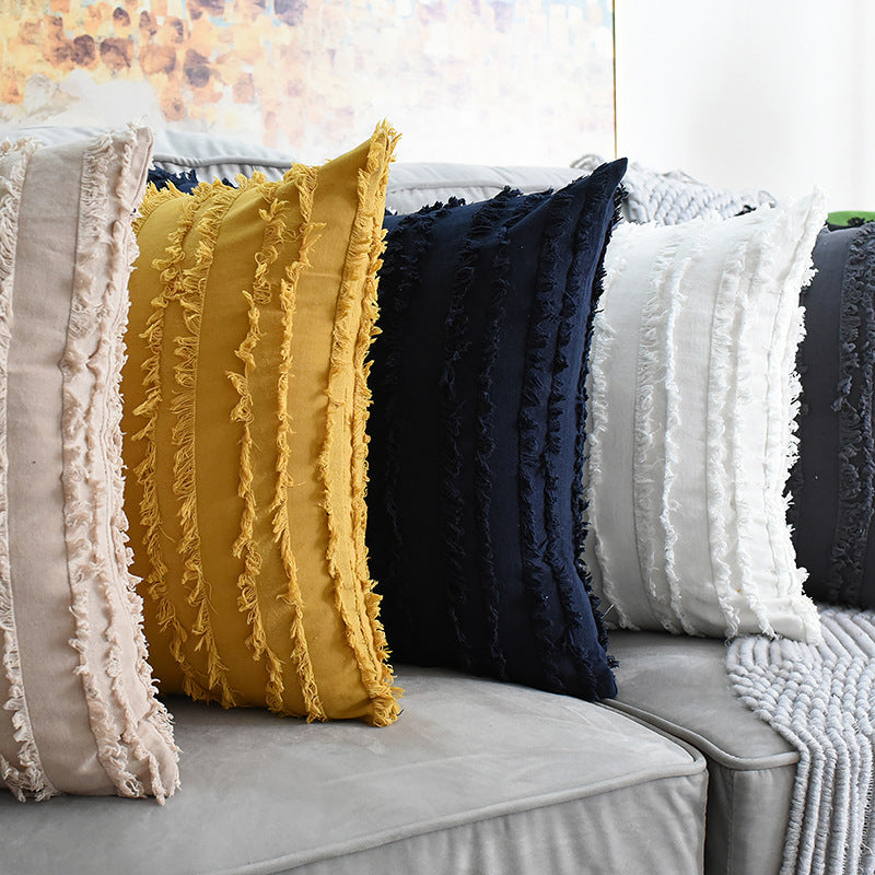Fringe Texture Square Cushion