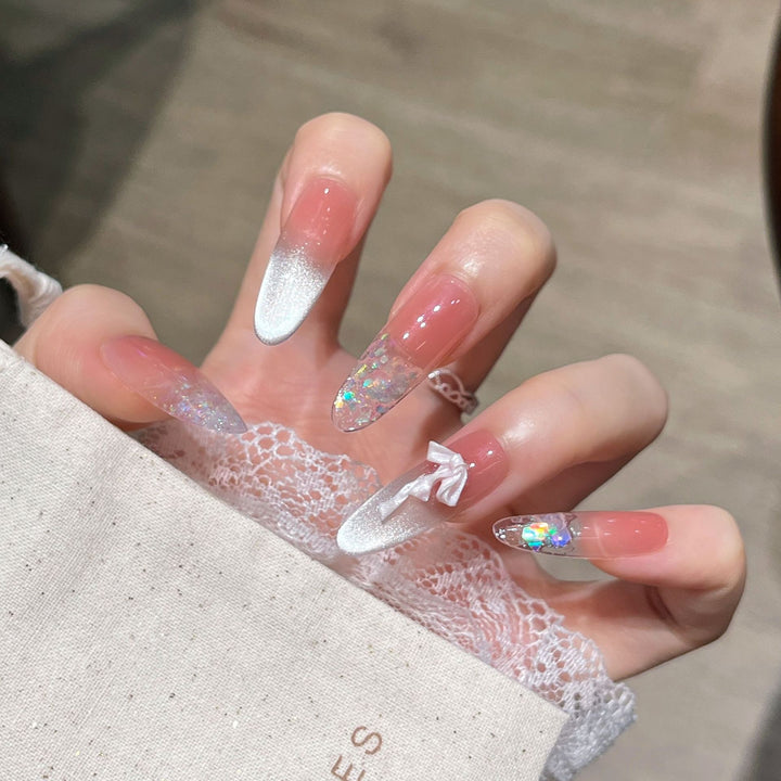 Elegant Glittering Press-On Nail Art Kalsten