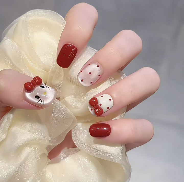 Artistic Cat and Dog Themed Nail Art Extensions Kalsten