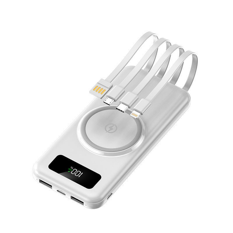 Portable power bank with integrated Qi charging function and digital display Kalsten