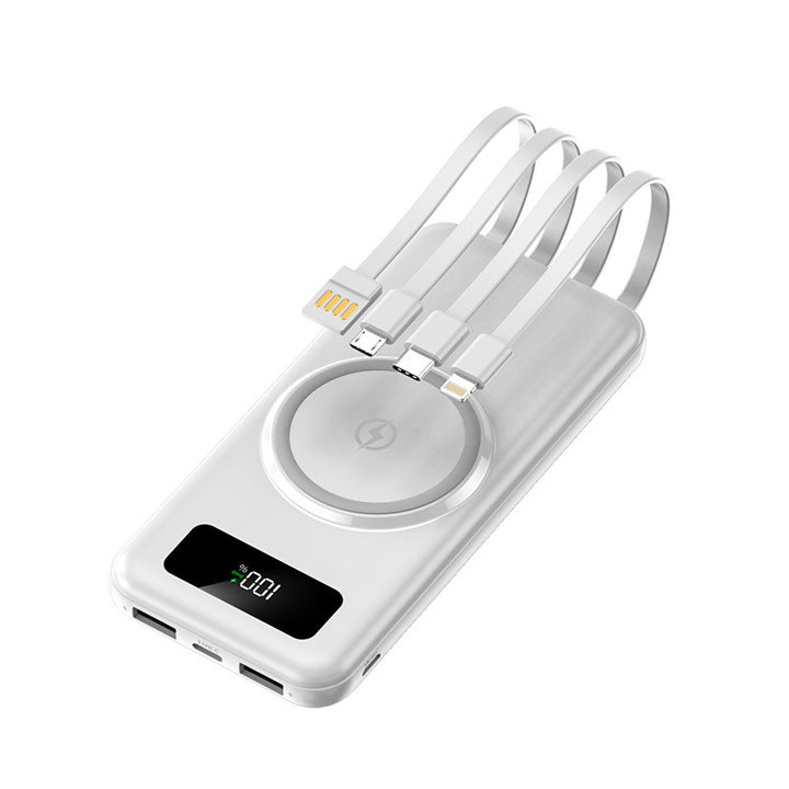 Portable power bank with integrated Qi charging function and digital display Kalsten
