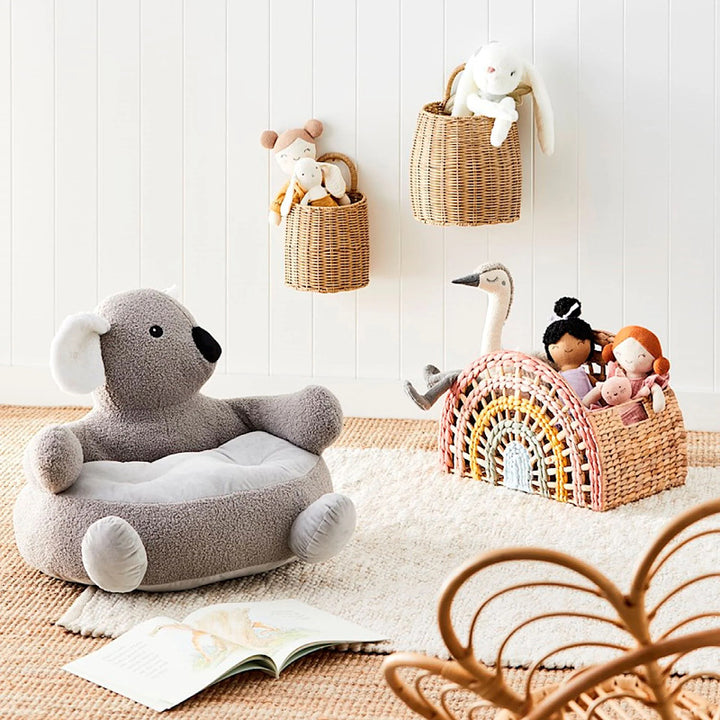 Playful storage basket in rainbow design Kalsten