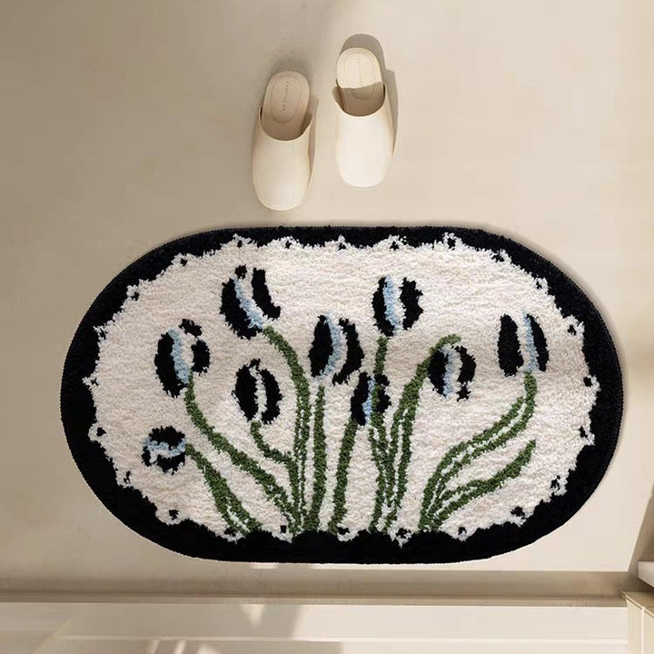 Floral Patterned Bath Mat Kalsten