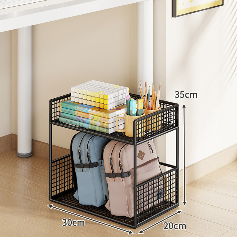 Slim Three-Tier Rolling Mesh Storage Cart with Locking Casters and Ventilated Shelves