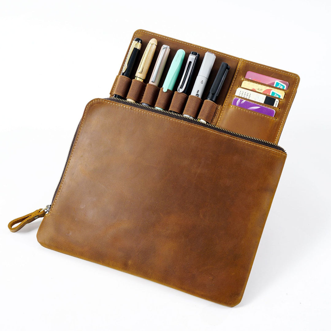Leather Pen Organizer
