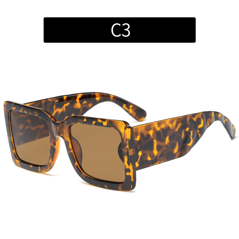 Bold Geometric Square Frame Sunglasses  1787664389