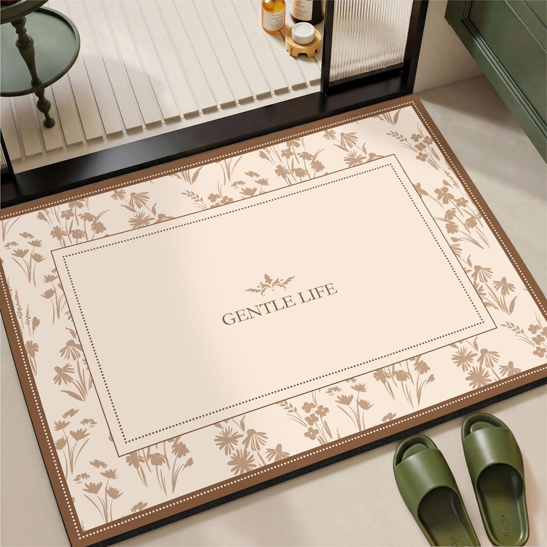 Elegant Vintage Floral Print Area Mat