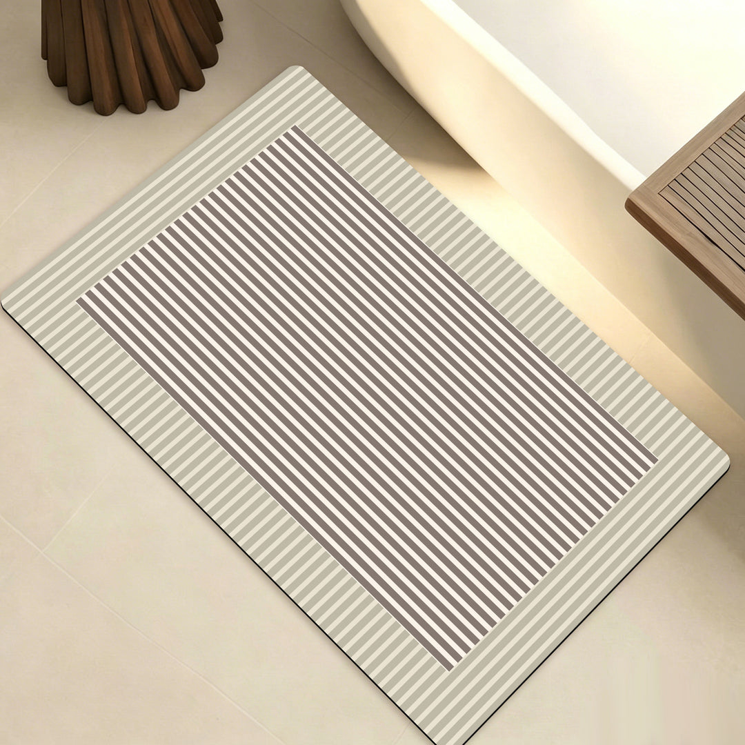 Plush Geometric Bath Mat Kalsten