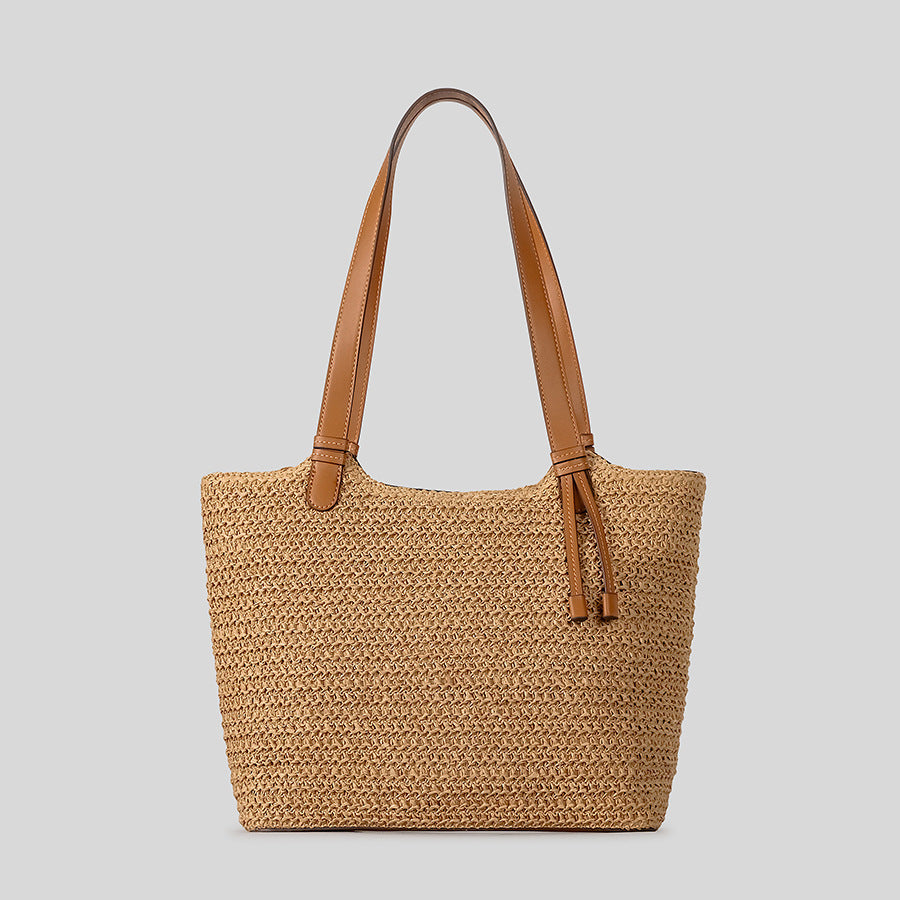 Natural Straw Beach Tote