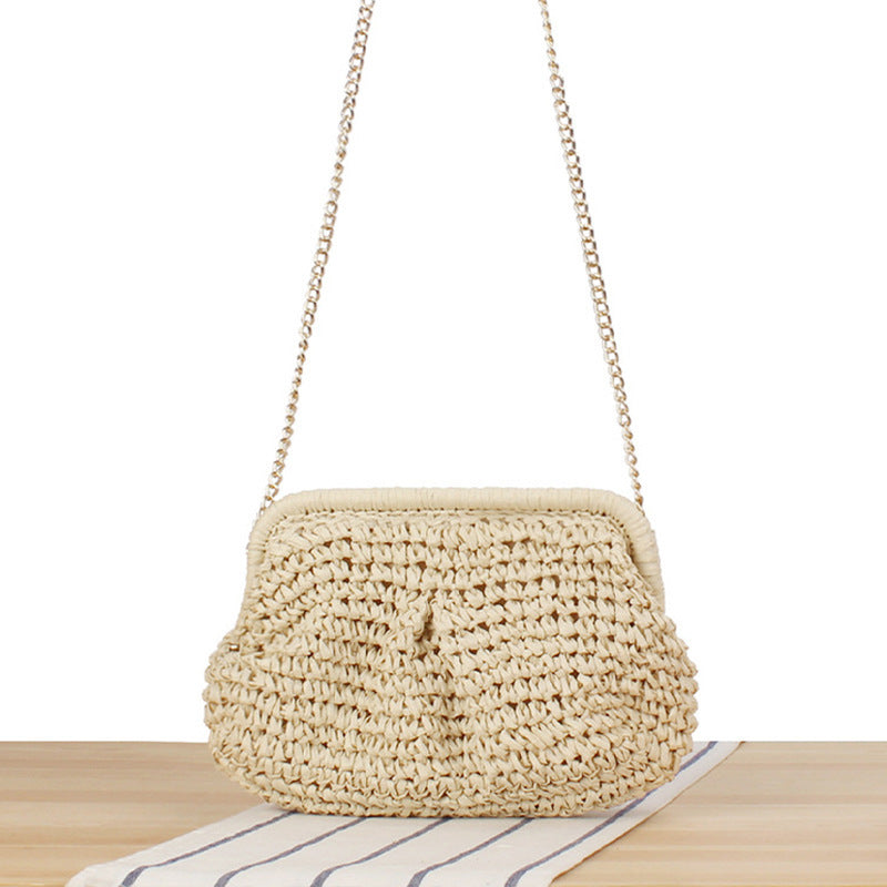 Handbag with Elegant Woven Design and High-Quality Chain Decoration Kalsten