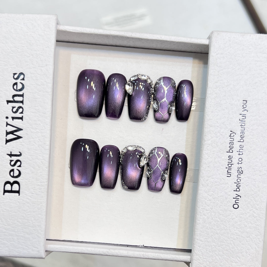 Diamond-Accented Press-On Nail Set Kalsten