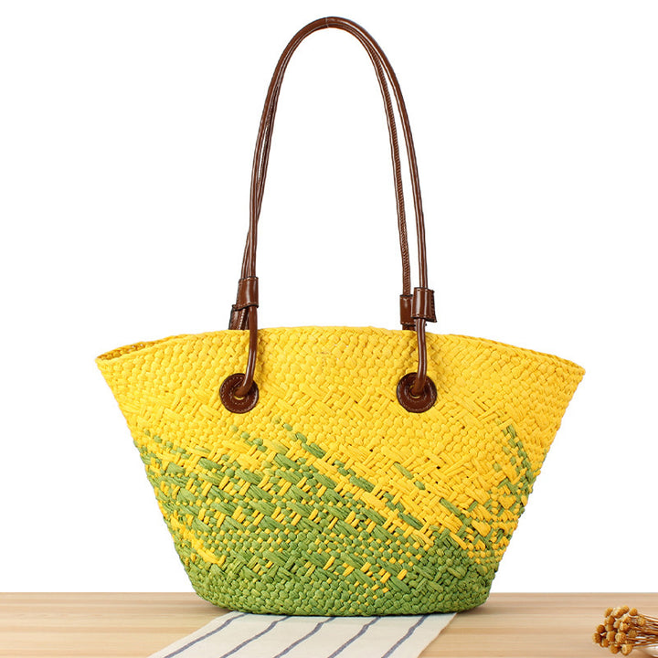 Braided beach bag with elegant gradient Kalsten