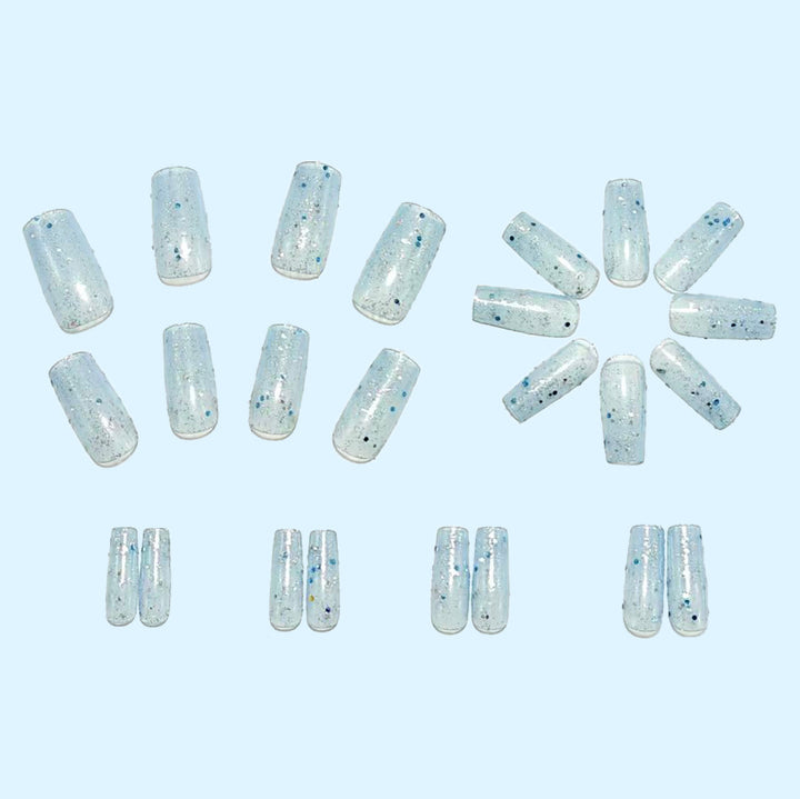 Artificial nails with glitter and glamorous effect Kalsten