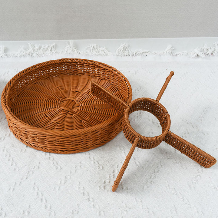 Artisan Woven Round Storage Tray Kalsten