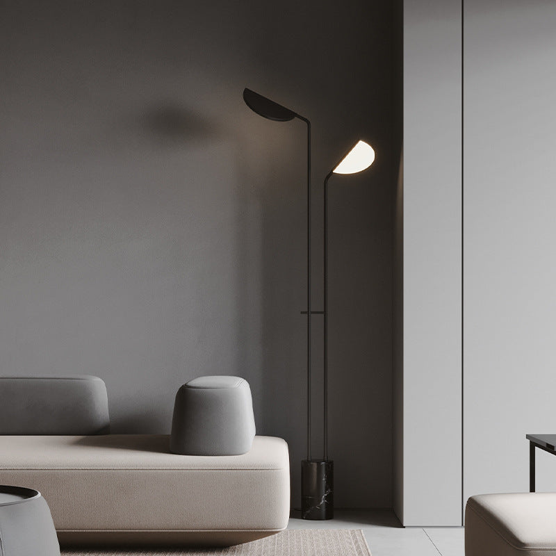 Modern Adjustable Floor Lamp with Dual Shades