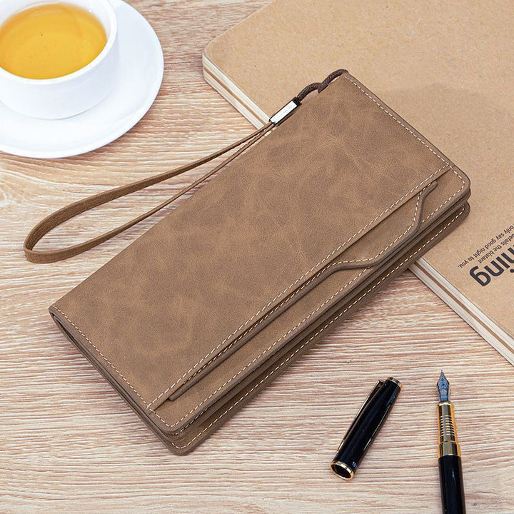 Elegant Leather Wallet with Wrist Strap Kalsten