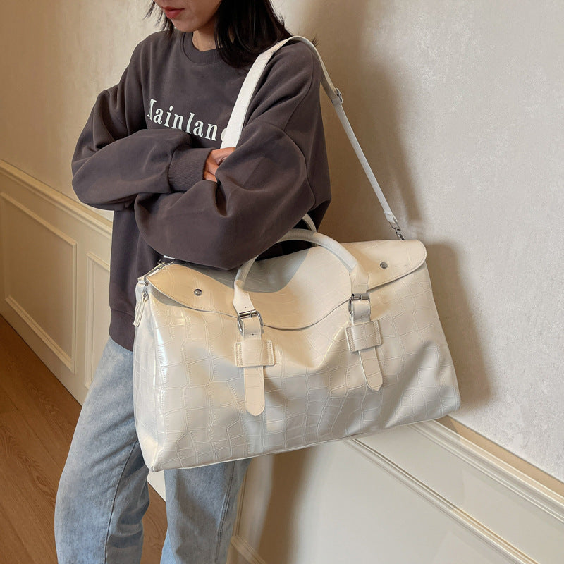 Crocodile Texture Luxury Travel Duffle Bag Kalsten
