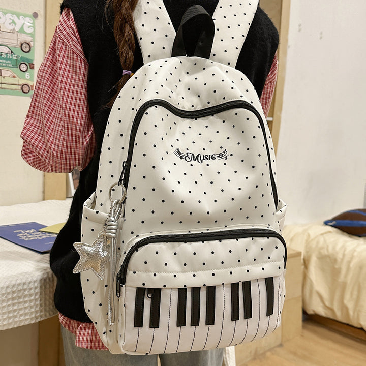 Musical-Themed Polka Dot Backpack Kalsten