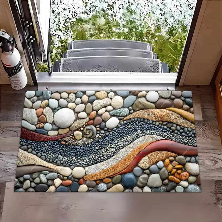 Decorative Stone Patterned Welcome Mat