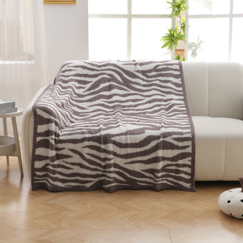 Home Decor Plush Zebra Print Blanket