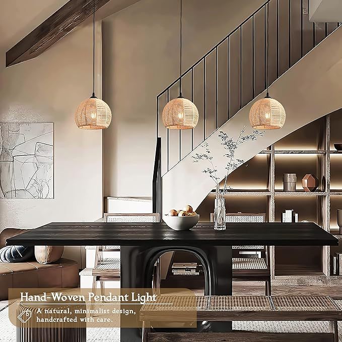 Boho-Chic Woven Pendant Light