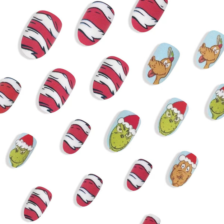 Artificial nail set with festive 3D designs Kalsten
