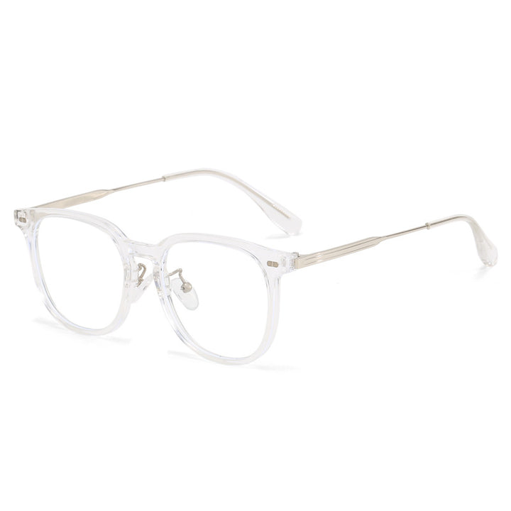 Women's clear rectangular glasses with delicate metal frame Kalsten