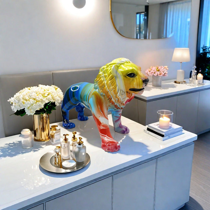 Artistically designed lion figure Kalsten