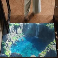 Artistic Water Ripple Print Area Mat Kalsten