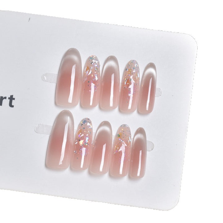 Artistic Gem-Accented Press-On Nail Extensions Kalsten