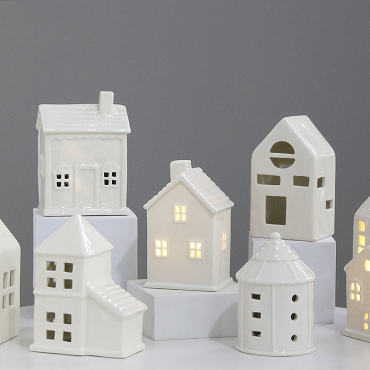Decorative Ceramic House Lantern Kalsten 1790310210