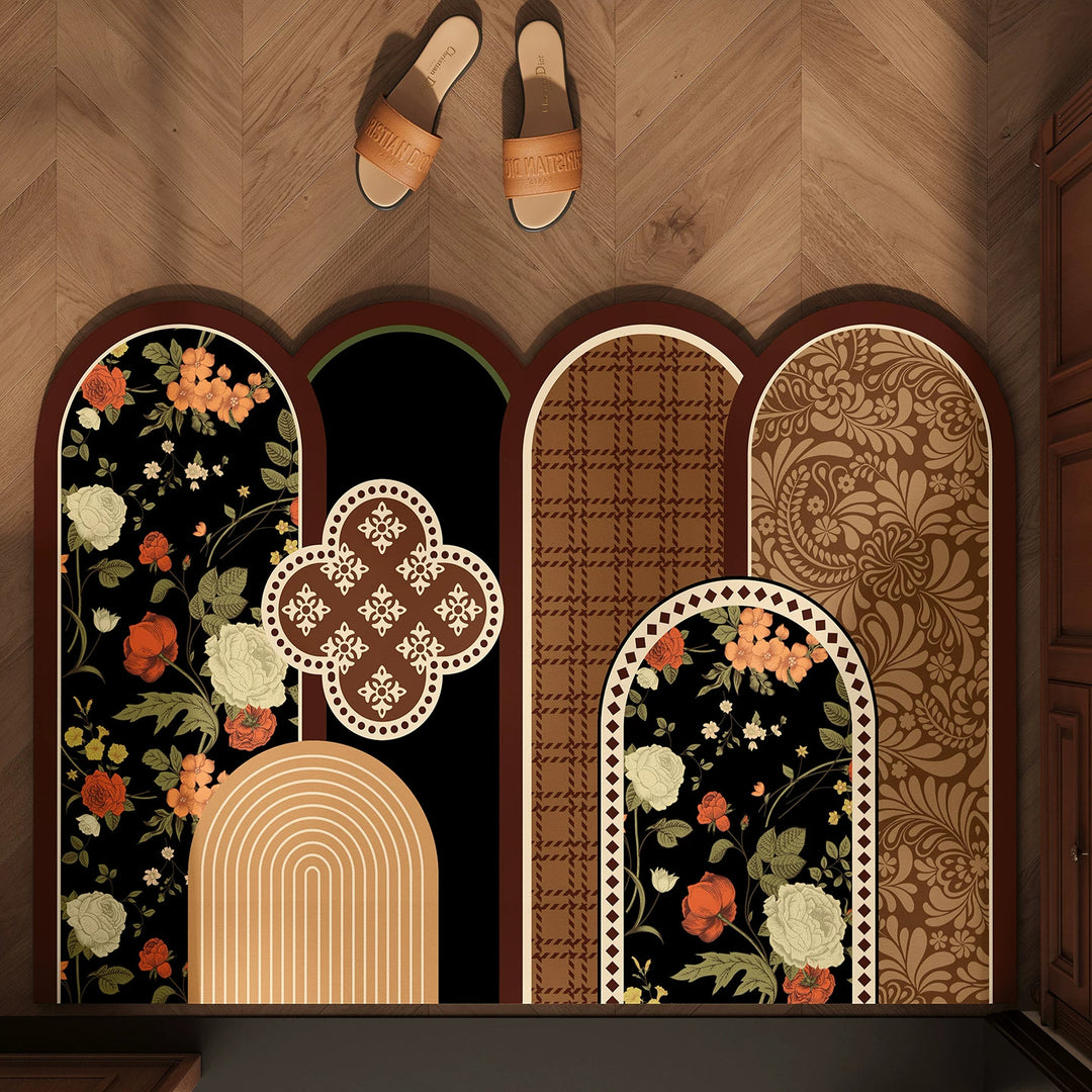 Stylish Vintage Floral Area Mat