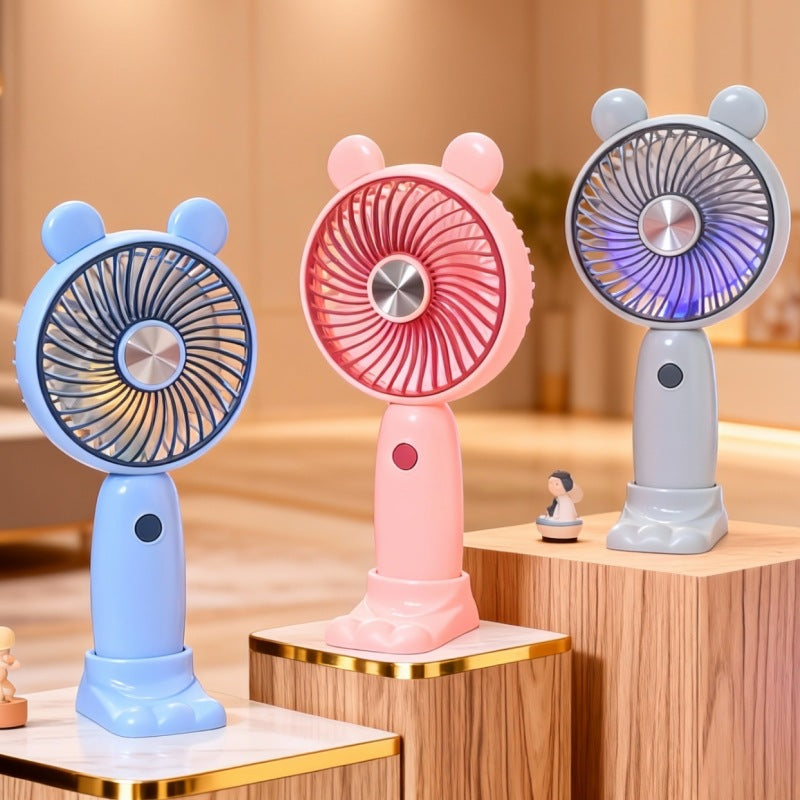 Women's Portable Handheld Swing Fan with LED Lighting Kalsten
