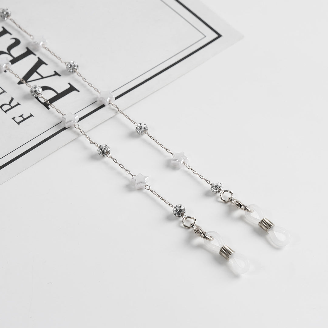 Pearl and Crystal Decor Eyewear Chain Kalsten