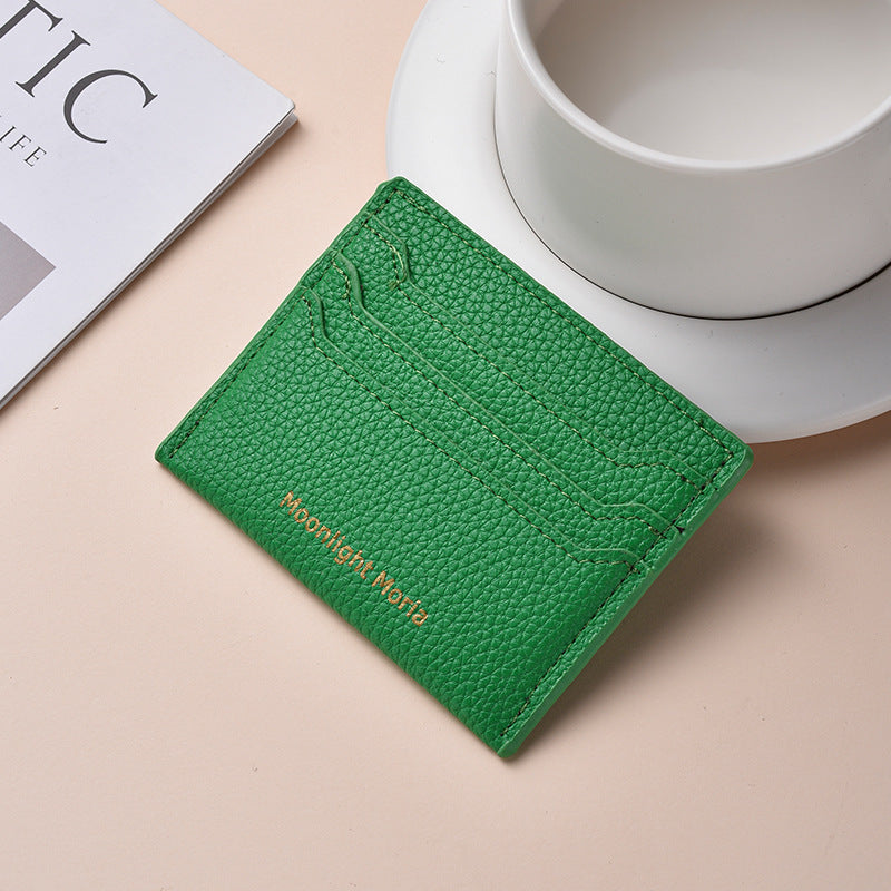 Textured Leather RFID Blocking Cardholder