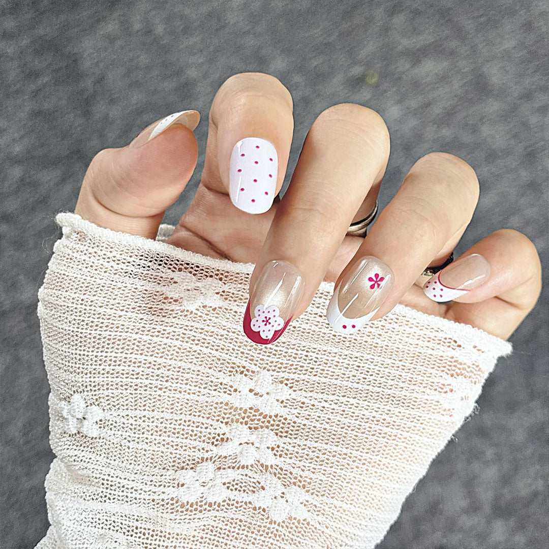 Floral Design Press-On Nail Set Kalsten