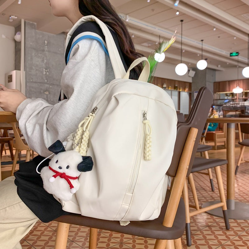 Backpack with Cute Plush Keychain and Practical Storage Kalsten