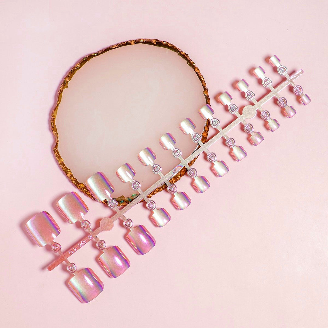 Iridescent Pedicure Press-On Nail Set Kalsten
