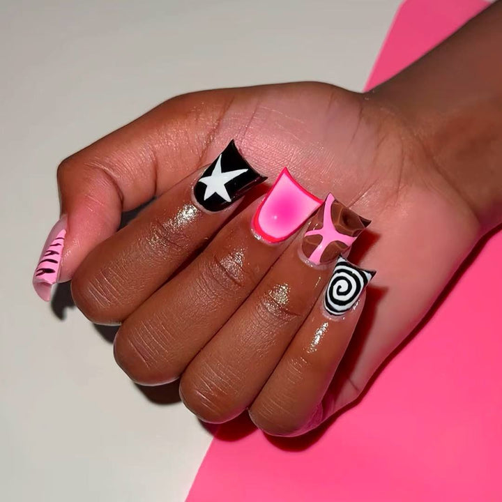 Trendy Artistic Press-On Nail Set Kalsten