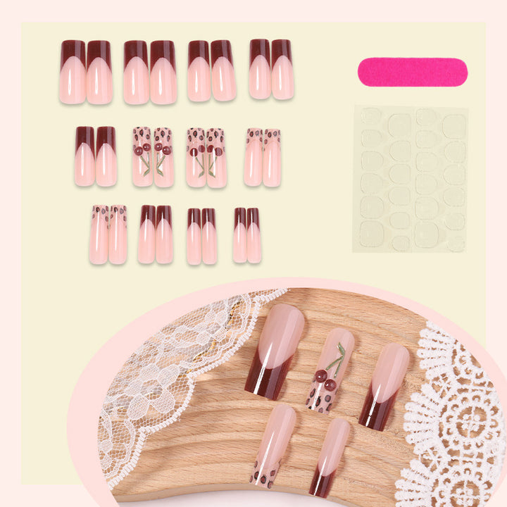 Artistic Floral Press-On Nail Set kalsten