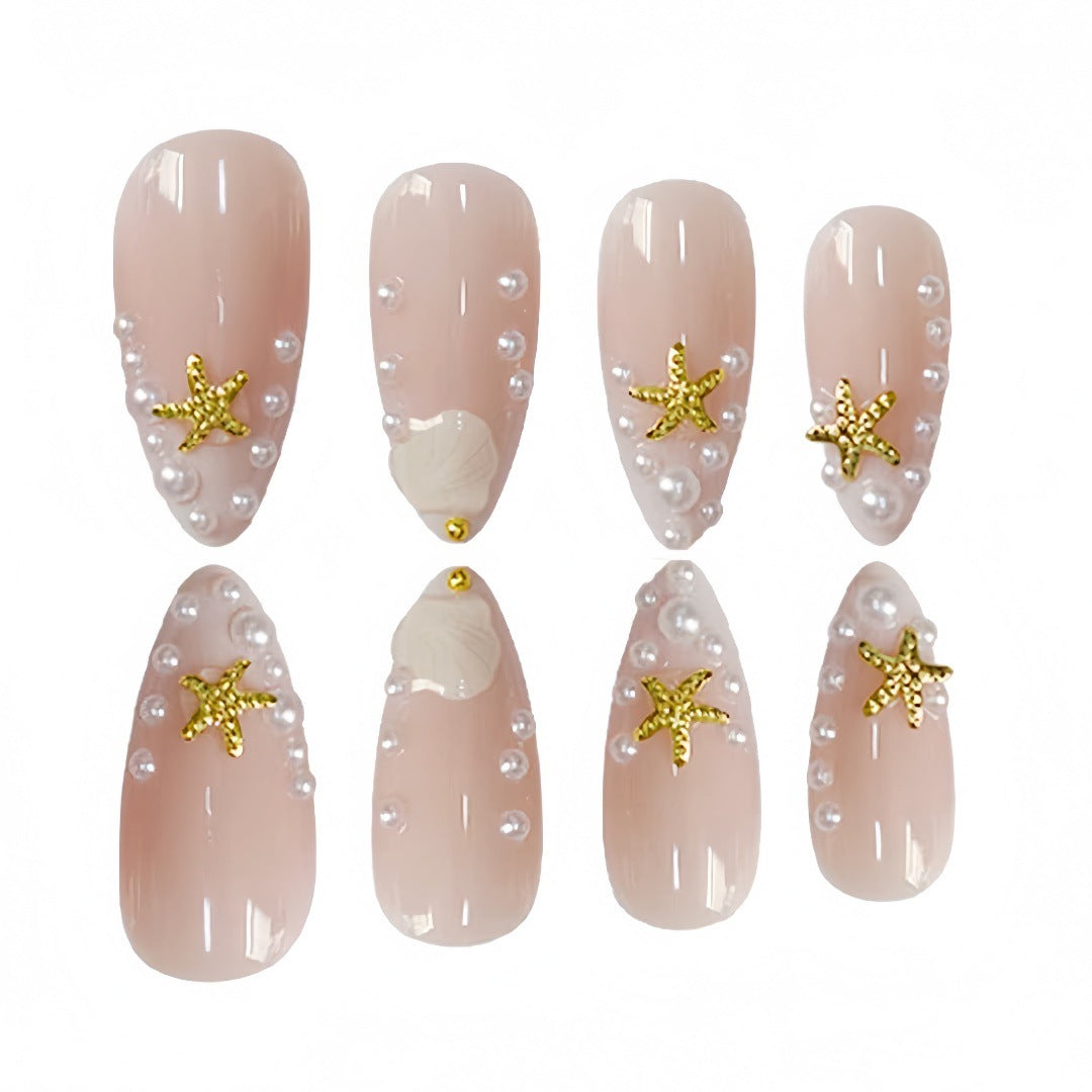 Shell-Inspired Nail Art Extensions Kalsten
