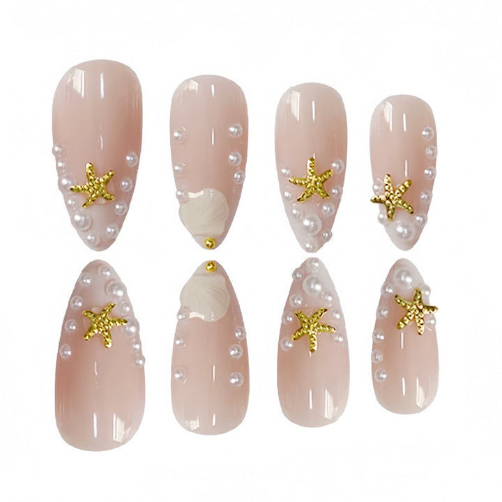Shell-Inspired Nail Art Extensions Kalsten