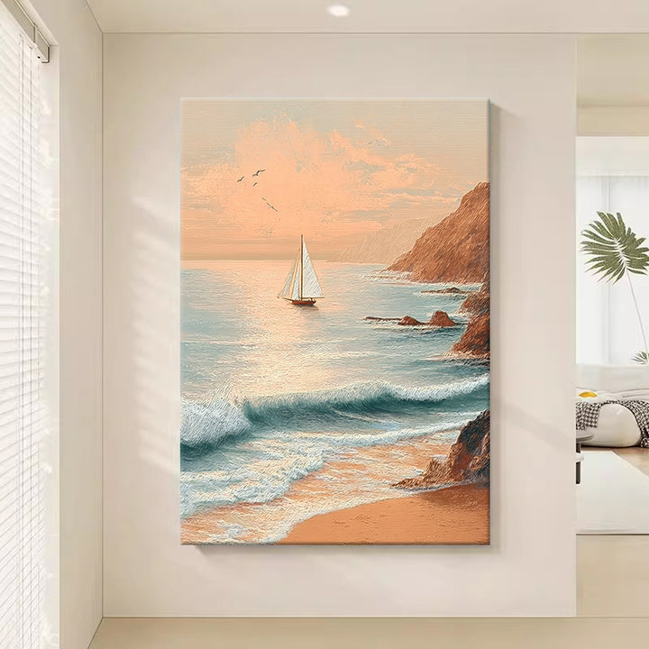 Textured Seascape Canvas Artwork