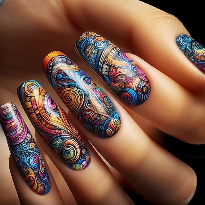 Artful Nail Extensions with Elegant Tips Kalsten