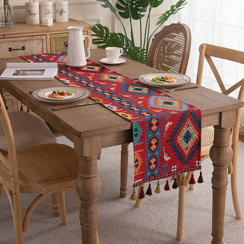 Geometric Pattern Bohemian Table Runner