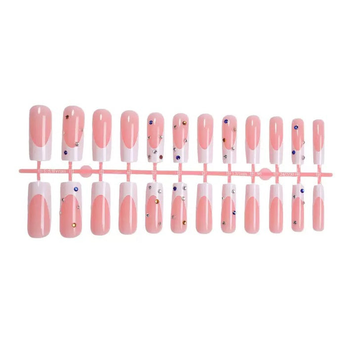 Artificial nails with sparkling rhinestone accents Kalsten