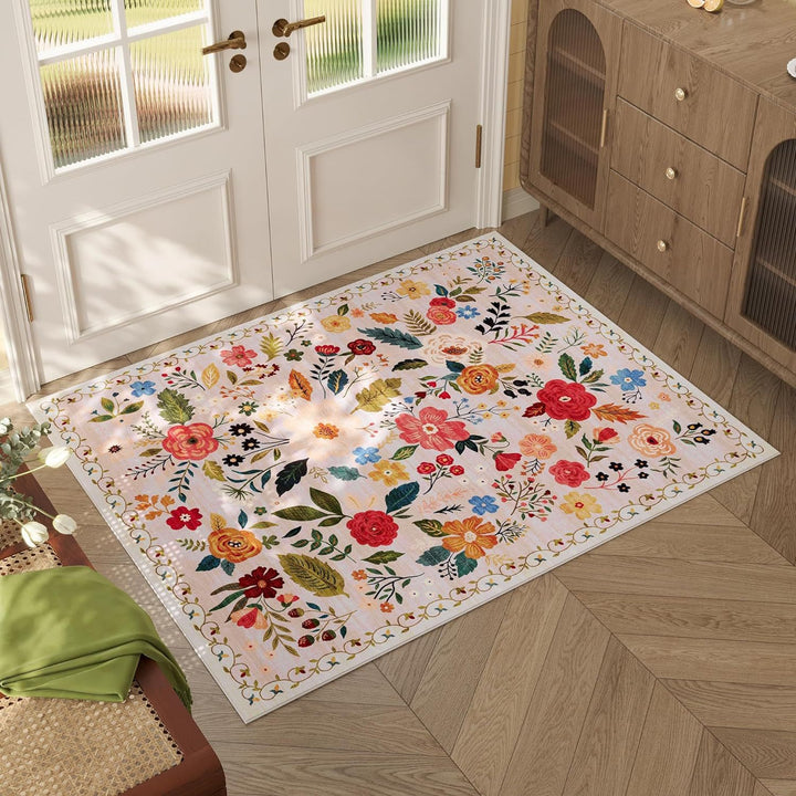 Artistic Floral Design Area Rug